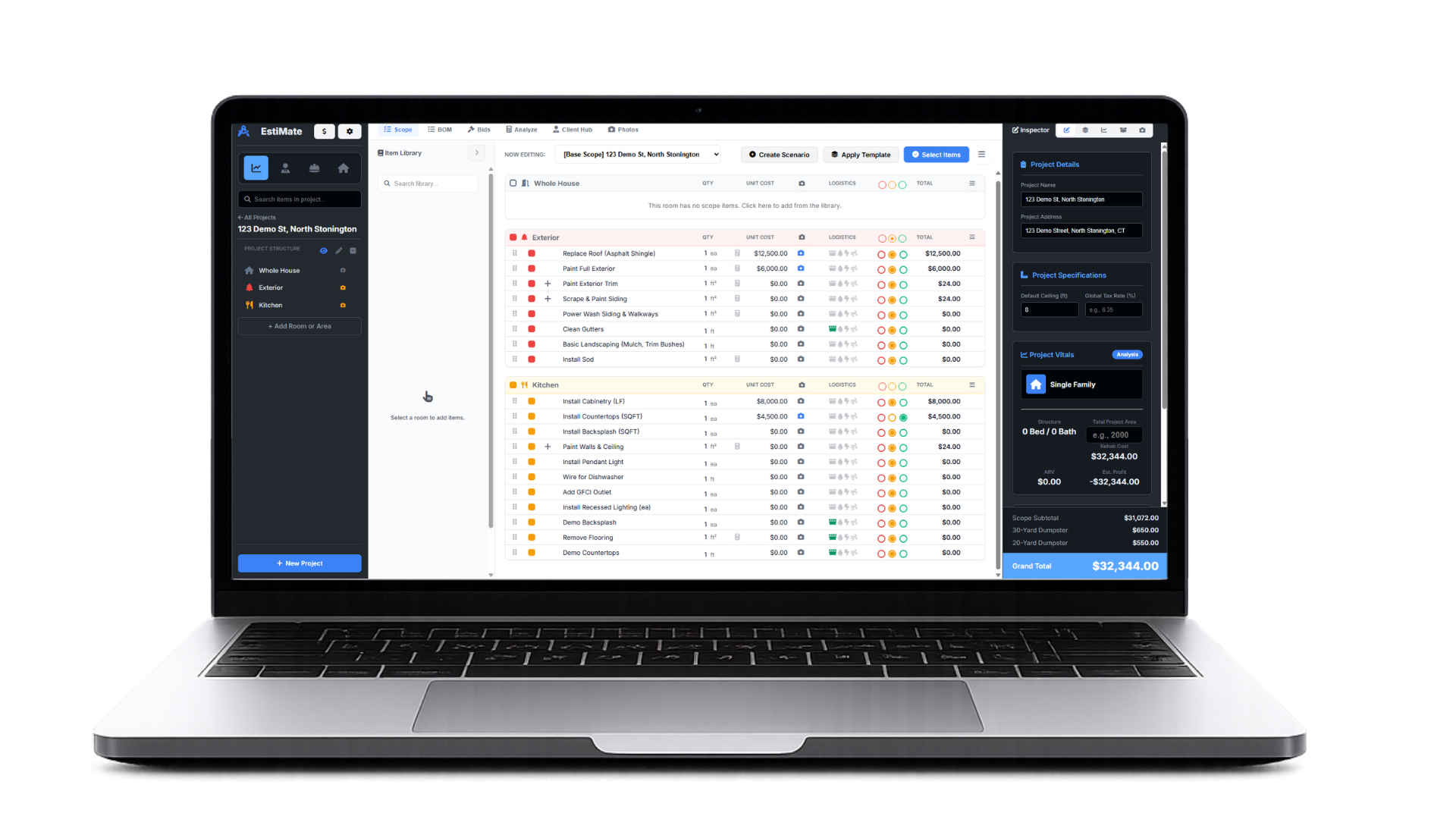 EstiMate Dashboard